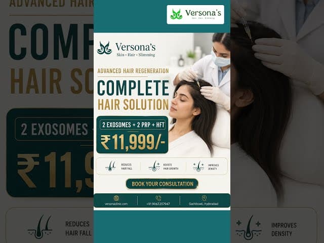 Hair Fall Treatment in Hyderabad | Exosome + PRP Package ₹11,999